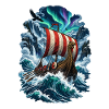 Wikingerschiff Sturm aurora