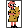 Katzenlady Haustier Illustration