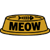 Katzen Futternapf Meow Icon