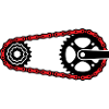 Fahrradkette Zahnkranz Grafik