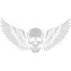 Skull Wings Rock'n'Roll-Grafik