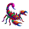 Neon Scorpion Burst