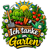 Ich tanke im Garten