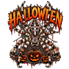 Halloween Spinnenpumpkin Webkunst