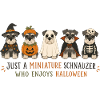 Halloween Miniaturschnauzer-Crew