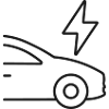 Icon der Ladelinie für Elektroautos