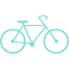 Fahrrad in türkis