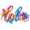 lola – Regenbogen Aquarellschriftzug
