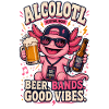  Backprint | Bier saufen, Bierparty Axolotl,