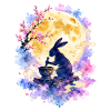 Mondhase Sakura Vollmond