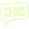 Teammitglied im Sprechblasen-Design