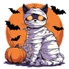 Halloween Mumienkatze 