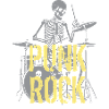 Punkrock-Skeleton-Schlagzeuger