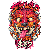 Stay Wild Tiger Neon Kopf