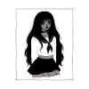 Schwarze Sailor-Gothic Schuluniform