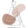 Linienfigur in Erd-Tönen
