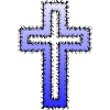 Blaues Jesus Kreuz 