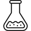 Laborflaschen-Linien-Symbol