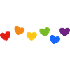 Regenbogenherzen Stolz
