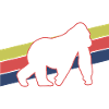 Affe Silhouette Retro
