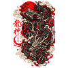 Roter Monddrachen Zenpanorama