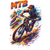 MTB Downhill Mountainbiker Abstrakt Spruch