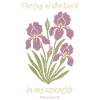 Die Freude des Herrn – Iris-Blumendesign