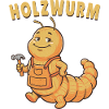 Holzwurm Tischler Schreiner Handwerker Lustig