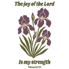 Die Freude des Herrn – Iris-Blumendesign