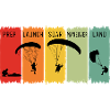 Retro-Paragliding-Schritte starten Soar Land Geschenk