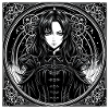 Gothic Dame im Kreisrahmen
