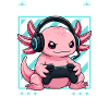 Funny Axolotl Gamer Gaming