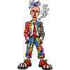 Patchwork Punk Clownportrait