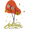 Herbstbaum mit farbenfrohen Blättern