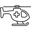 Medizinisches Rettungshubschrauber-Liniensymbol