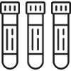 Linien-Icon-Set für Laborreagenzgläser