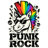 Punk Rock Einhorn - Regenbogen Irokese