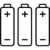 Batteriepack-Linien-Icon-Set