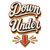 Down Under Retro Arrow Design