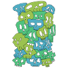 Skulls (Greens, transparente Augen)