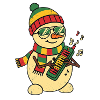 Dub Reggae Schneemann Weihnachten