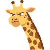 Wütende Giraffe Cartoon