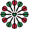 Dartpfeile Mandala Grafik