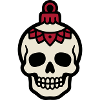 Totenkopf Christbaumkugel Logo