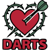Darts Herz Dornen Logo