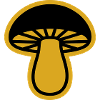 Gelber Pilz Silhouette