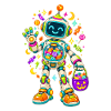 Zuckerroboter Halloween Spaß
