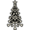 Knochen Weihnachtsbaum Grafik