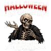 Halloween Skelett Grim Reaper Spruch