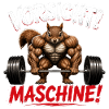 Vorsicht Maschine Muskel-Eichhörnchen